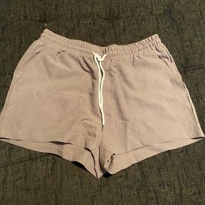 Tan draw string shorts size large- Shein